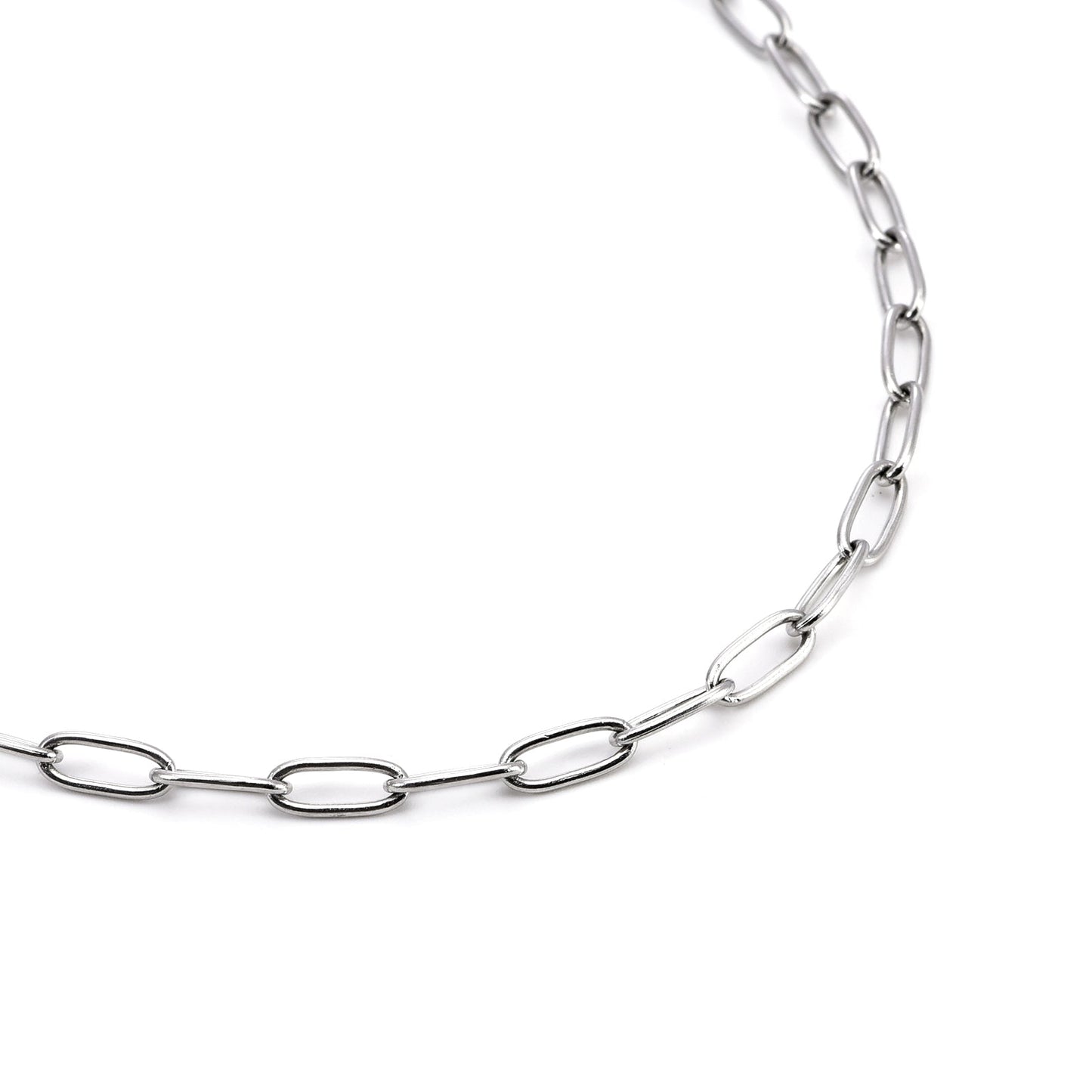 C400W B.Tiff 2 Clasps Oval Paperclip Link Chain Necklace/ 32"