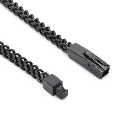 BG140B B.Tiff Black Franco Link Bracelet