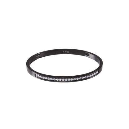 BG333B B.Tiff Black Eternity 25 Bangle Bracelet