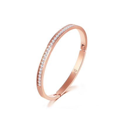 BG333RG B.Tiff Rose Gold Eternity 25 Bangle Bracelet