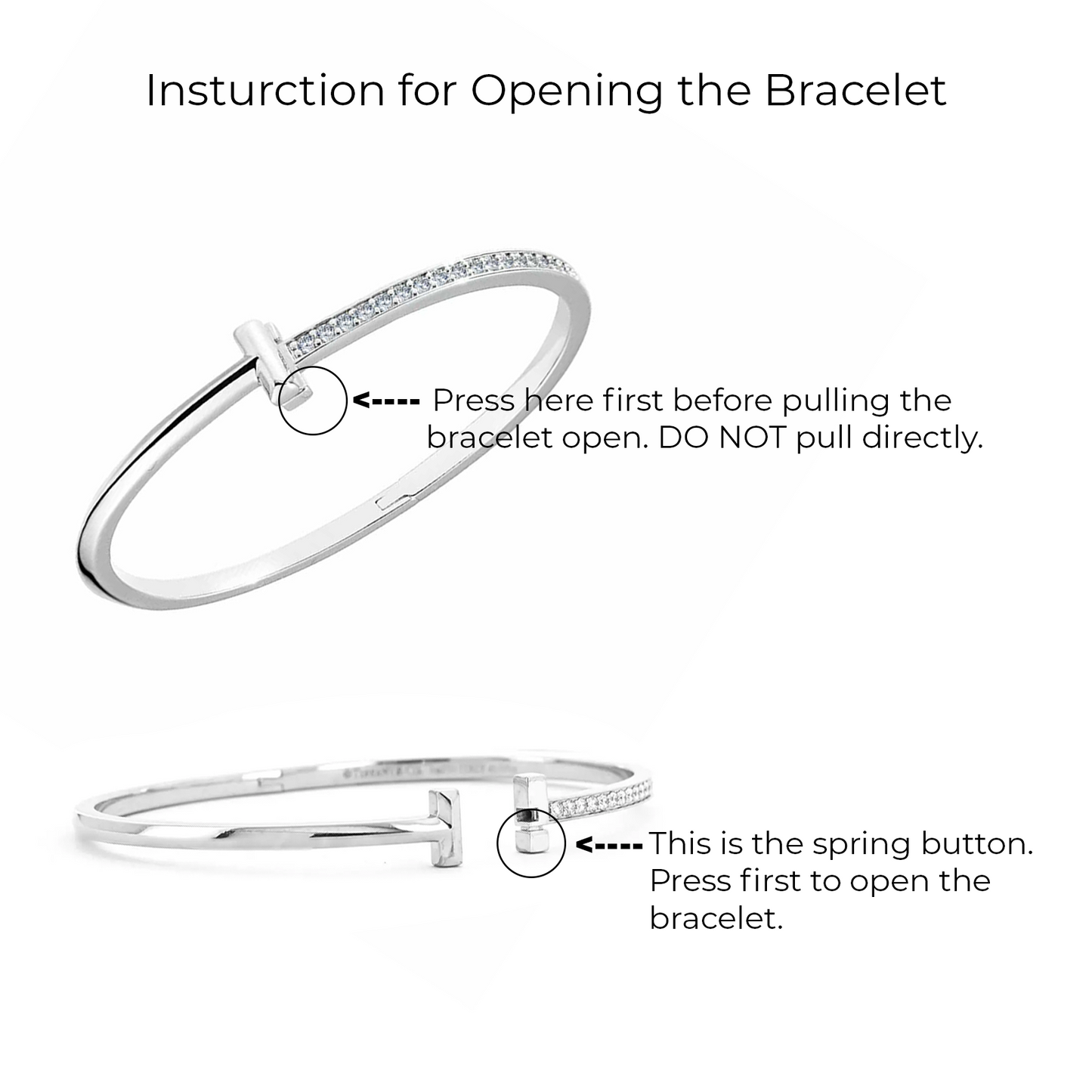 BG882W B.Tiff Unisson Bangle Bracelet