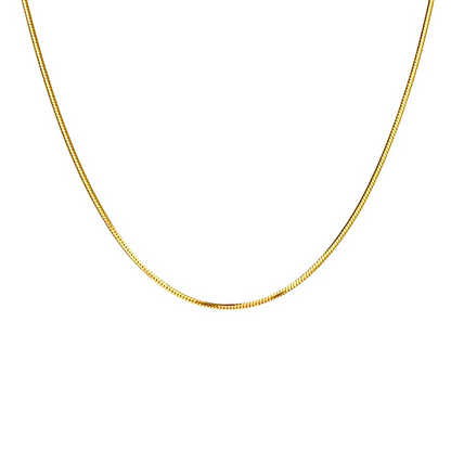 C001G B.Tiff Gold Octagonal Herringbone Chain Necklace/ 1.5mm(An exclusive clasp design)