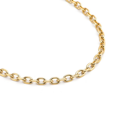 C007G B.Tiff Gold Cable Link Chain Necklace/ 5mm