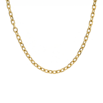 C007G B.Tiff Gold Cable Link Chain Necklace/ 5mm