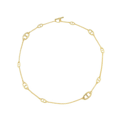 C008G B.Tiff Gold Garlande Lariat Chain Necklace