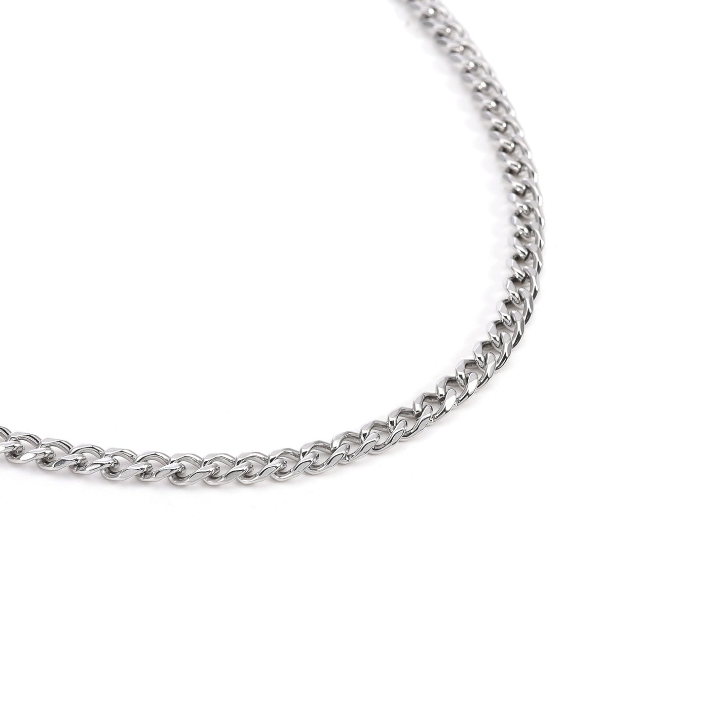 C014W B.Tiff Curb Link Chain Necklace/ 4mm