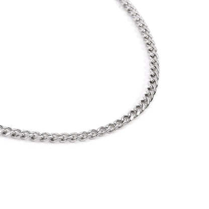 C014W B.Tiff Curb Link Chain Necklace/ 4mm
