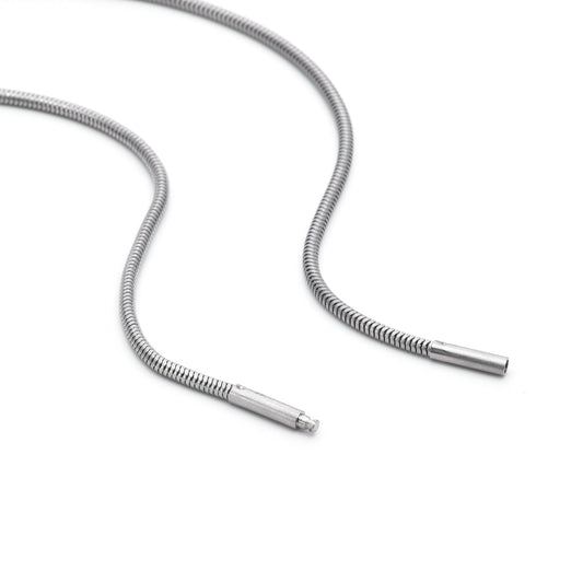 C060W B.Tiff Coil Chain Necklace/ 2mm Thick (An exclusive clasp design)