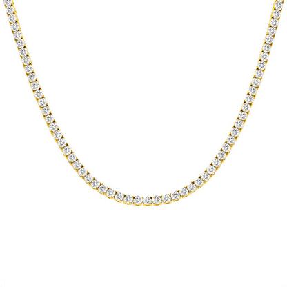 C103G B.Tiff Gold Tennis Necklace/ 3mm
