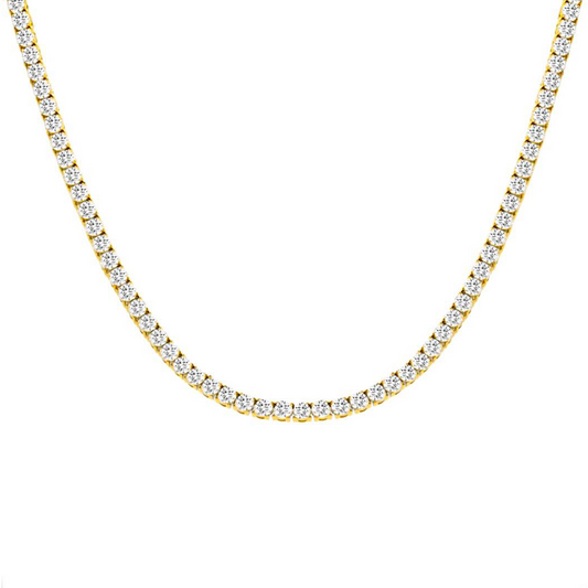 C103G B.Tiff Gold Tennis Necklace/ 3mm