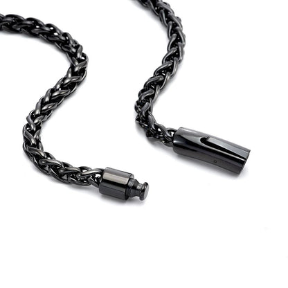 C550GM B.Tiff French Braid Gun Metal Chain Necklace