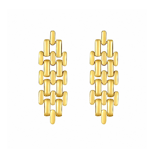 ER004G B.Tiff Gold Ripple Earrings