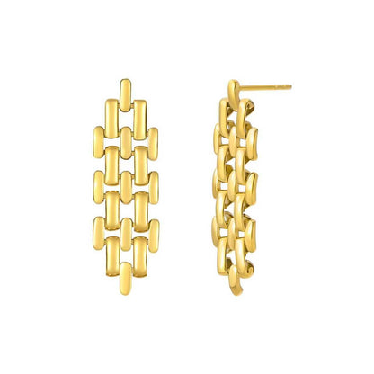 ER004G B.Tiff Gold Ripple Earrings