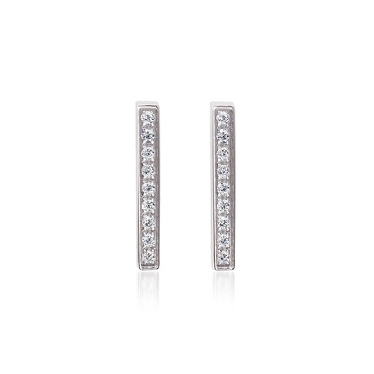 ER107W B.Tiff 9-Stone Short Bar Earrings