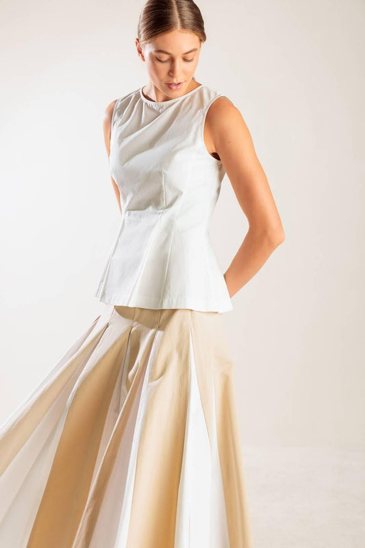 First date white woven top