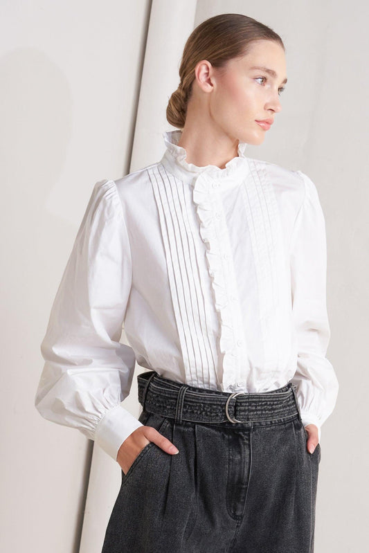 Milk cloud woven top
