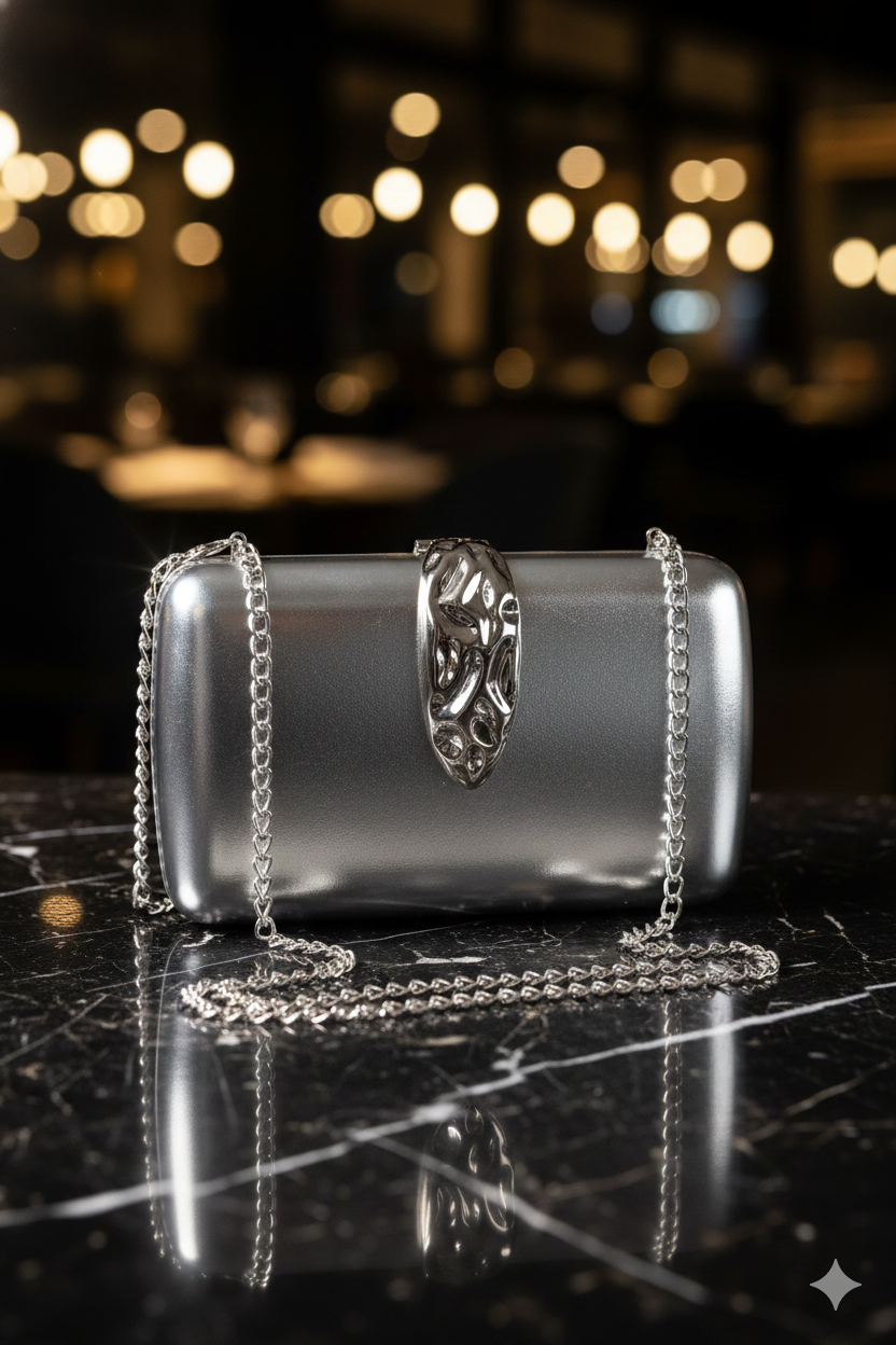 Metallic Case Party Clutch