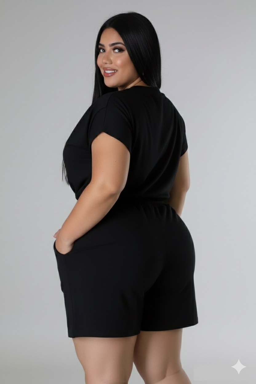 Stretch Short Set Plus size