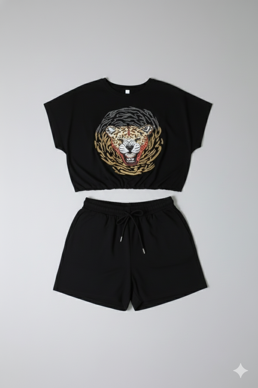 Stretch Short Set Plus size