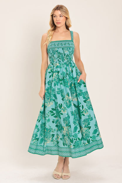 ROBE MIDI TISSÉE PARADISO MENTHE