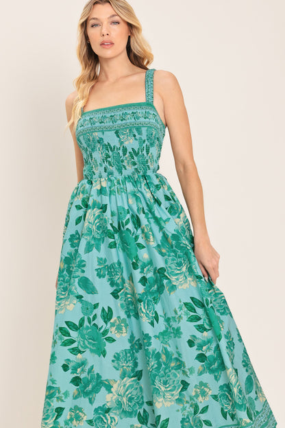 ROBE MIDI TISSÉE PARADISO MENTHE