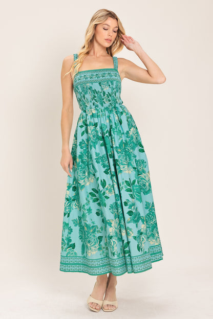 ROBE MIDI TISSÉE PARADISO MENTHE
