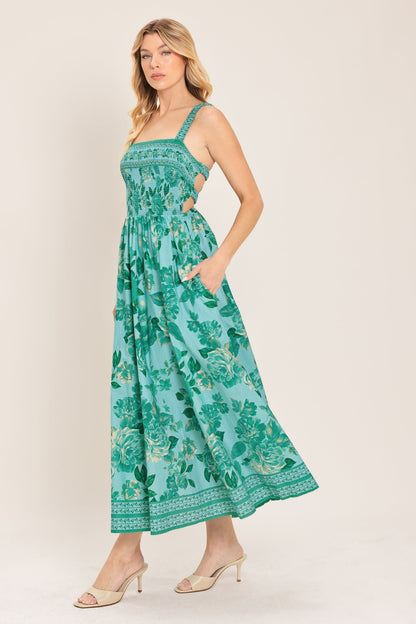 ROBE MIDI TISSÉE PARADISO MENTHE