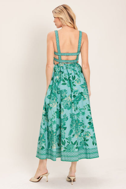 ROBE MIDI TISSÉE PARADISO MENTHE