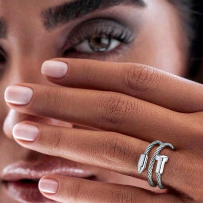 RG116W B.Tiff Pointe Cable Adjustable Ring
