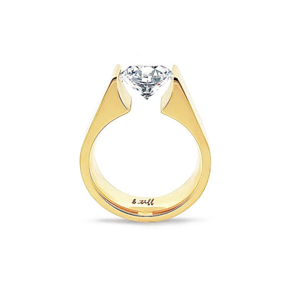 RG093G B.Tiff Gold 2 ct Round Solitaire Engagement Ring