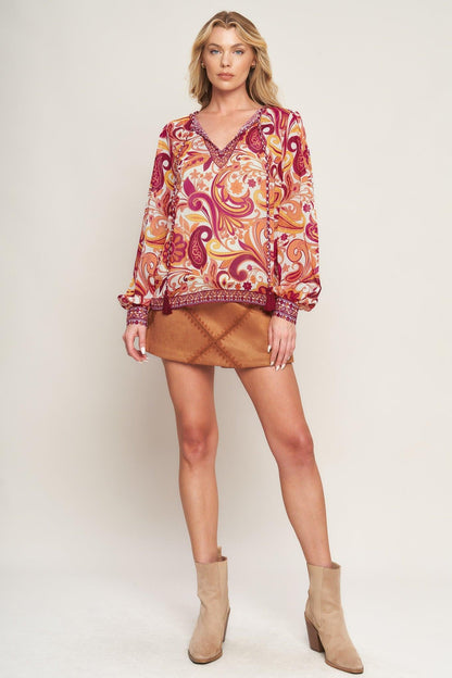 NEVER WANNA LEAVE WOVEN TOP