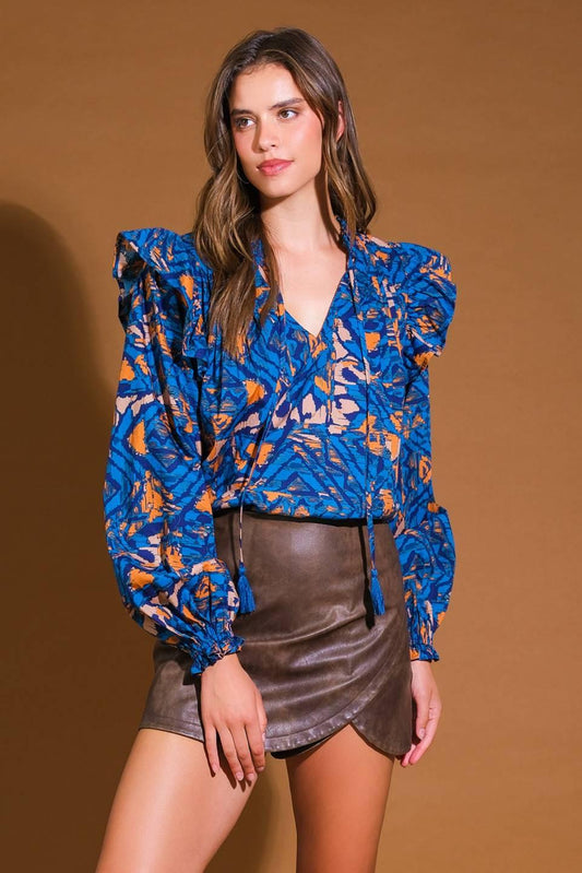 Eagle crest woven top