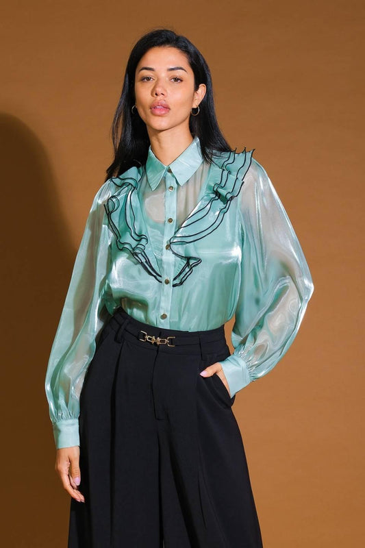 On a day woven top