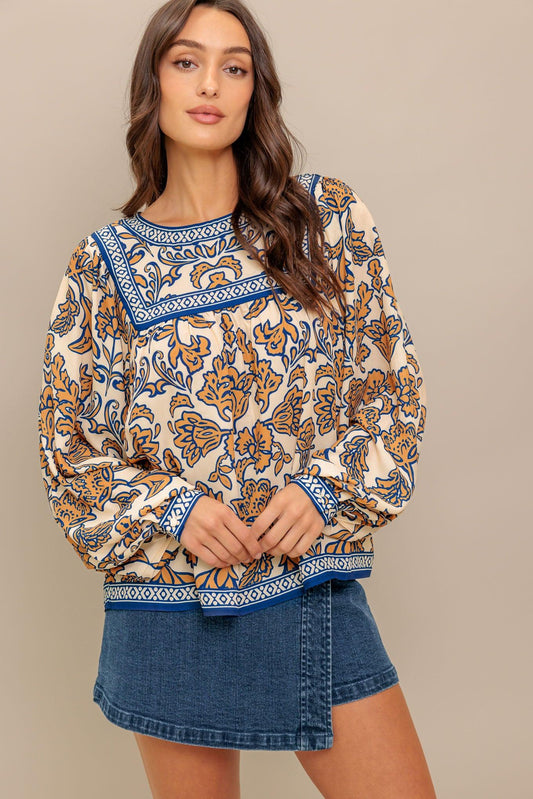 Boheme meadow woven top