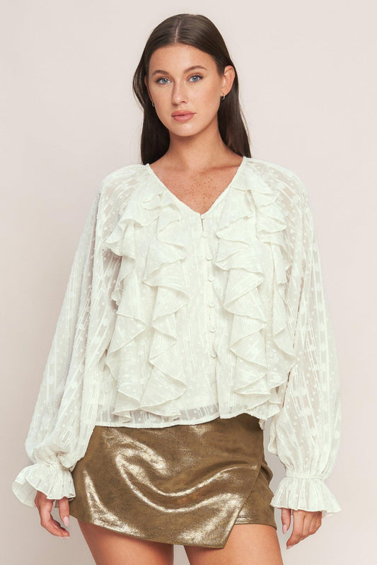 Milk & moonlight woven top