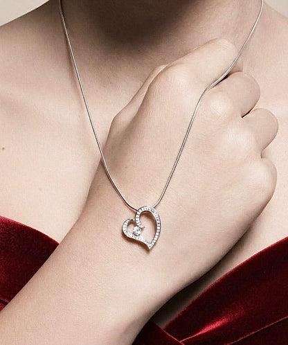 PT092W B.Tiff Pavé  Heart Pendant