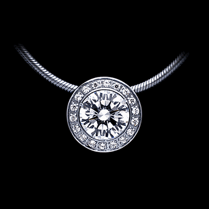 PT125W B.Tiff Aŭreolo 2ct Pendant Necklace