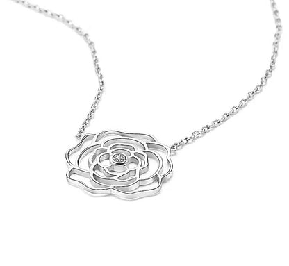 PT308W B.Tiff Rosé Silver Pendant Necklace