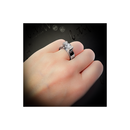 RG074W B.Tiff Tension 1 ct Round Solitaire Engagement Ring