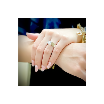 RG093MW B.Tiff 2 ct Moissanite Round Solitaire Engagement Ring
