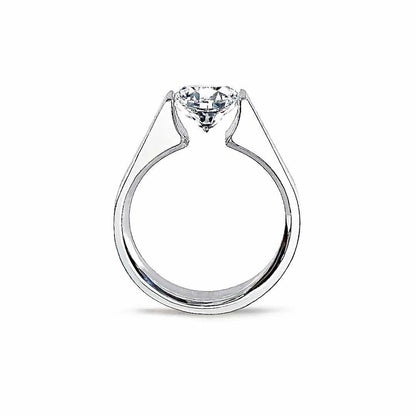 RG093MW B.Tiff 2 ct Moissanite Round Solitaire Engagement Ring