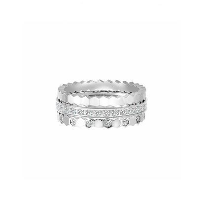 RG109W-110W-111W B.Tiff Pavé Mon Rêve Eternity Ring Set