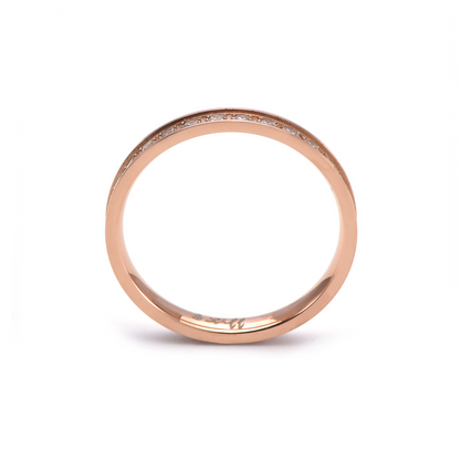 RG111RG B.Tiff Rose Gold Stacking .01 ct Eternity Ring [Thin Band]