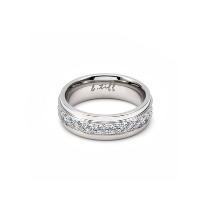 RG150W B.Tiff .02 ct Center Row Wide Eternity Ring
