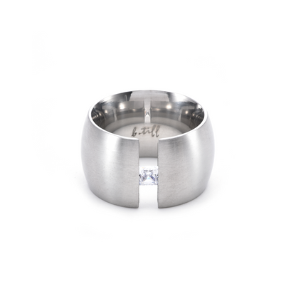 RG200W B.Tiff .5 ct Princess Cut Extra Wide Ring [Wide Band]