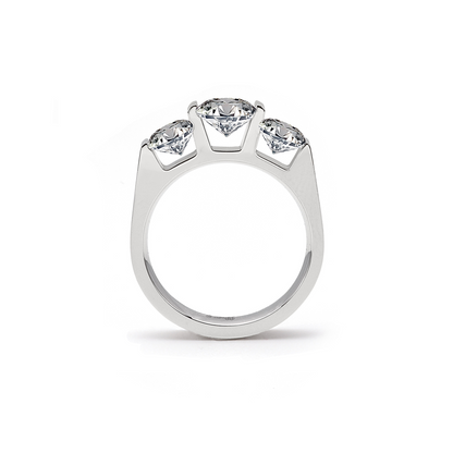 RG203W B.Tiff 3-Stone Cushion Cut Engagement Ring