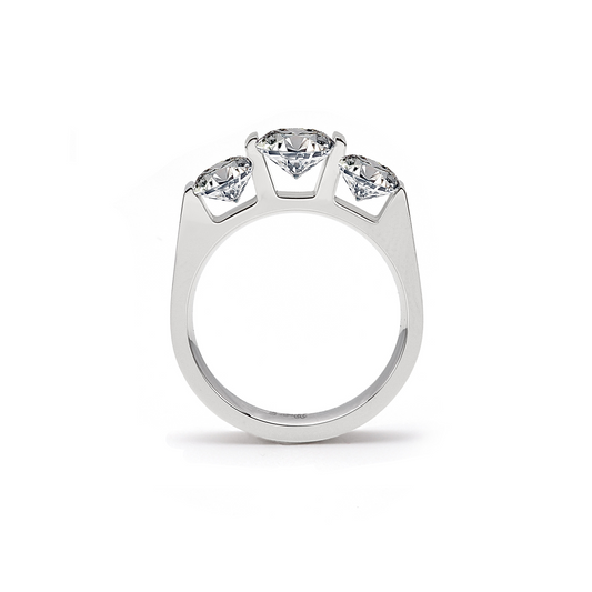 RG203W B.Tiff 3-Stone Cushion Cut Engagement Ring