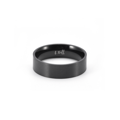 RG600B B.Tiff Black Simplicity 6mm Stacking Plain Ring