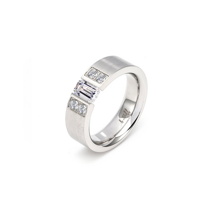 RG608W B.Tiff "Amikoj" 1/3 ct Emerald Cut Ring