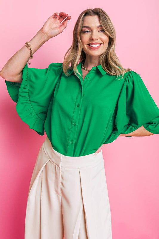 Back to business woven top